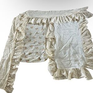 Vintage Classic Pooh Crib Sheet Dust Ruffle Skirt Window Valance